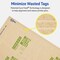 2" x 3" Rectangle Rounded Corners, Kraft Brown Printable Tags